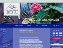 Tablet Screenshot of bildungszentrum-sorpesee.de